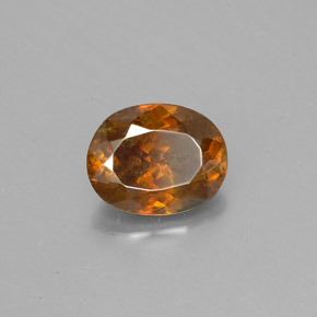 Sphalérite jaune naturelle coupe ovale, 1,32 ct, SI