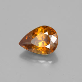 Sphalérite Orange rougeâtre naturelle En forme de poire, 2.05 ct, VS