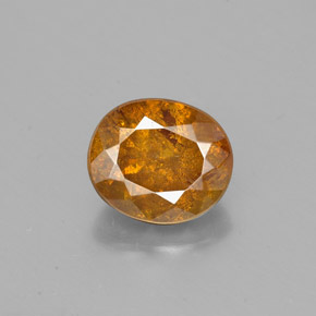 Sphalérite or naturelle coupe ovale, 1,81 ct, SI