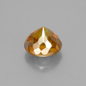 Sphalérite orange naturelle coupe roude, 1,86 ct, SI