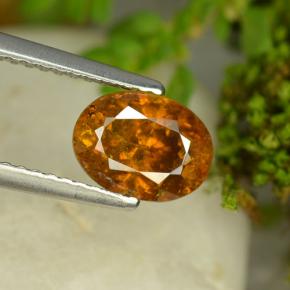 Sphalérite orange naturelle coupe ovale, 2,18 ct, SI