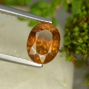 Sphalérite orange naturelle coupe ovale, 2,18 ct, SI