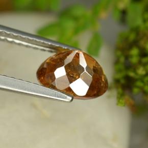 Sphalérite orange naturelle coupe ovale, 2,18 ct, SI