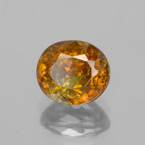 Sphalérite Orange rougeâtre naturelle Coupe ovale, 1.70 ct, SI