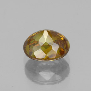 Sphalérite Orange rougeâtre naturelle Coupe ovale, 1.70 ct, SI