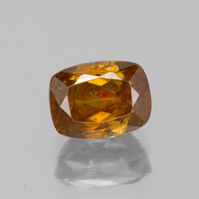 Sphalérite orange naturelle coupe coussin, 1,63 ct, SI