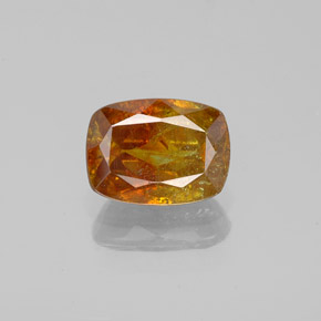 Sphalérite orange naturelle coupe coussin, 1,88 ct, SI-I1