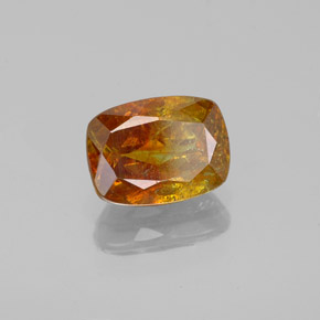 Sphalérite orange naturelle coupe coussin, 1,88 ct, SI-I1