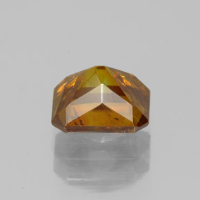 Sphalérite orange naturelle taille émeraude, 1,60 ct, SI