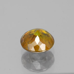 Sphalérite orange naturelle coupe roude, 1,30 ct, SI