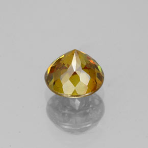 Sphalérite jaune naturelle coupe roude, 0,99 ct, SI