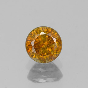 Sphalérite Jaune doré naturelle Coupe roude, 0.71 ct, VS-SI