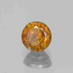 Sphalérite Jaune doré naturelle Coupe roude, 0.71 ct, VS-SI