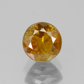 Sphalérite or naturelle coupe roude, 0,95 ct, SI