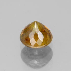 Sphalérite or naturelle coupe roude, 0,95 ct, SI