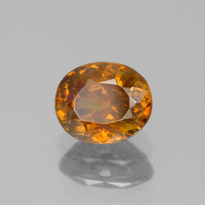 Sphalérite orange naturelle coupe ovale, 0,81 ct, VS-SI