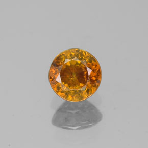 Sphalérite or naturelle coupe roude, 0,44 ct, SI