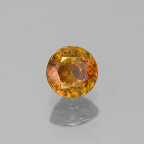 Sphalérite or naturelle coupe roude, 0,44 ct, SI