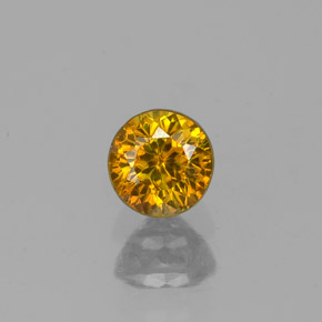 Sphalérite jaune naturelle coupe roude, 0,40 ct, VS-SI