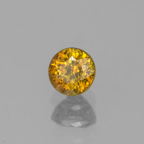 Sphalérite jaune naturelle coupe roude, 0,40 ct, VS-SI