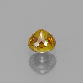 Sphalérite jaune naturelle coupe roude, 0,40 ct, VS-SI