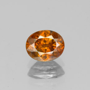 Sphalérite orange naturelle coupe ovale, 1,08 ct, SI