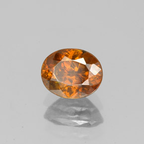 Sphalérite orange naturelle coupe ovale, 1,08 ct, SI