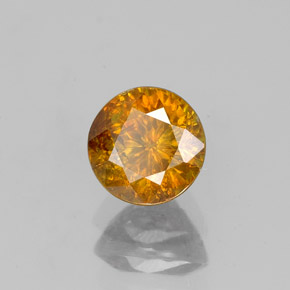 Sphalérite or naturelle coupe roude, 1,10 ct, SI