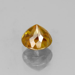Sphalérite or naturelle coupe roude, 1,10 ct, SI