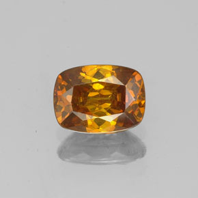 Sphalérite orange naturelle coupe coussin, 0,98 ct, VS-SI
