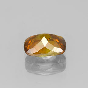 Sphalérite orange naturelle coupe coussin, 0,98 ct, VS-SI