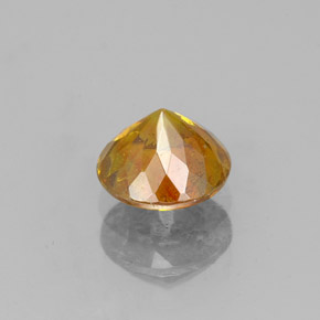 Sphalérite orange naturelle coupe roude, 1,01 ct, SI