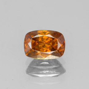 Sphalérite orange naturelle coupe coussin, 1,07 ct, SI