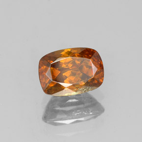 Sphalérite orange naturelle coupe coussin, 1,07 ct, SI