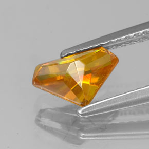 Sphalérite orange naturelle forme fantaisie, 1,20 ct, VS-SI