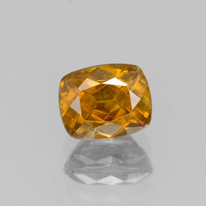 Sphalérite Orange rougeâtre naturelle Coupe coussin, 1.33 ct, SI