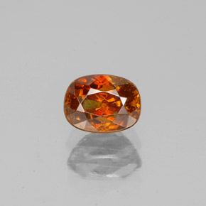 Sphalérite orange naturelle coupe coussin, 1,01 ct, SI