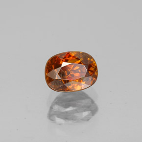 Sphalérite orange naturelle coupe coussin, 1,01 ct, SI