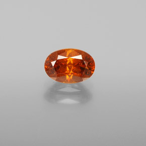 Sphalérite orange naturelle coupe ovale, 0,93 ct, VS-SI