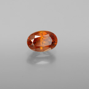 Sphalérite orange naturelle coupe ovale, 0,93 ct, VS-SI
