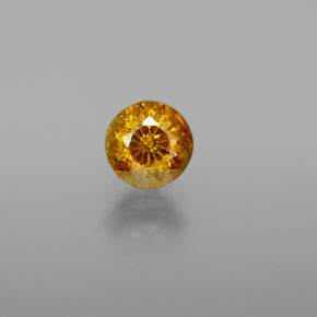 Sphalérite jaune naturelle coupe roude, 0,71 ct, VS-SI