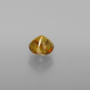 Sphalérite jaune naturelle coupe roude, 0,71 ct, VS-SI