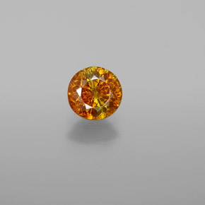 Sphalérite jaune naturelle coupe roude, 0,80 ct, VS-SI