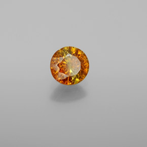 Sphalérite jaune naturelle coupe roude, 0,80 ct, VS-SI