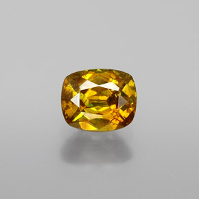 Sphalérite Jaune doré naturelle Coupe coussin, 0.76 ct, VS-SI