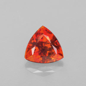 Sphalérite orange naturelle trillion, 1,82 ct, VS