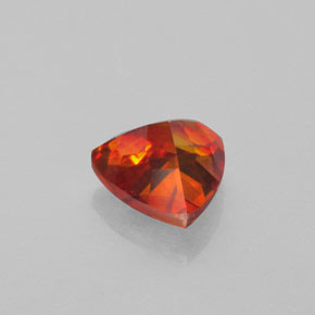 Sphalérite orange naturelle trillion, 1,82 ct, VS