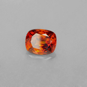 Sphalérite Rouge orange naturelle Coupe coussin, 1.97 ct, VS