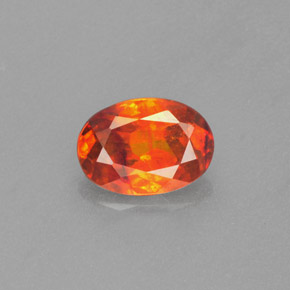 Sphalérite orange naturelle coupe ovale, 1,22 ct, VS