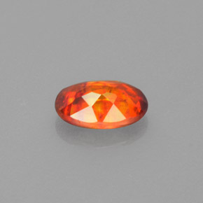 Sphalérite orange naturelle coupe ovale, 1,22 ct, VS